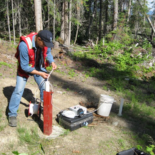 Ground water sampling as part of water quality monitoring program